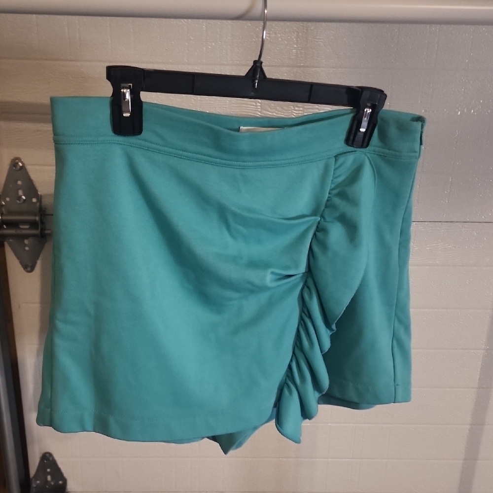 Milly Aqua Skort with Ruched Design Size M